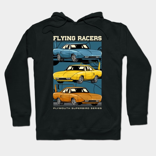 1970 Plymouth Superbird Muscle Car Hoodie by milatees